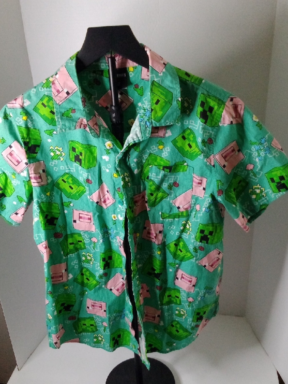 Minecraft Graphic Shirt - Green Pixel Print